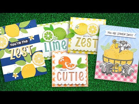 Simon Says Stamp! Lawn Fawn ZESTY LEMON Die Cuts lf2879