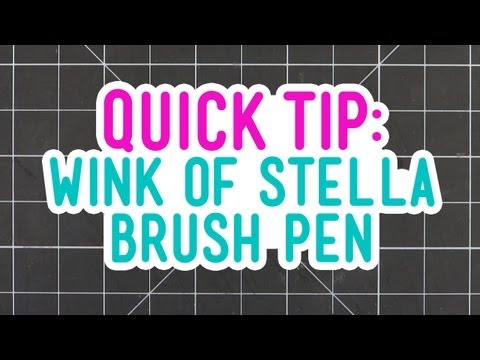 zig Wink of Stella Brush Glitter Marker: Silver - Creative Escape