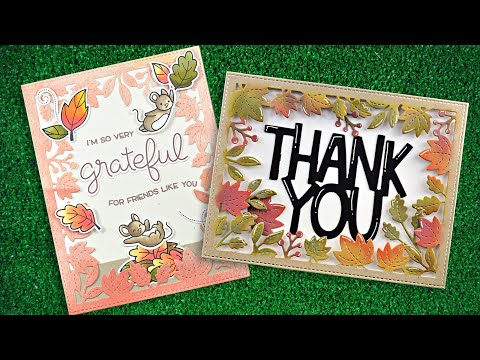 Simon Says Stamp! Lawn Fawn FALL LEAVES BACKDROP Die Cuts lf2703