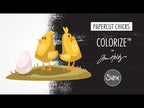 Simon Says Stamp! Tim Holtz Sizzix PAPERCUT CHICKS Colorize Thinlits Dies 665854