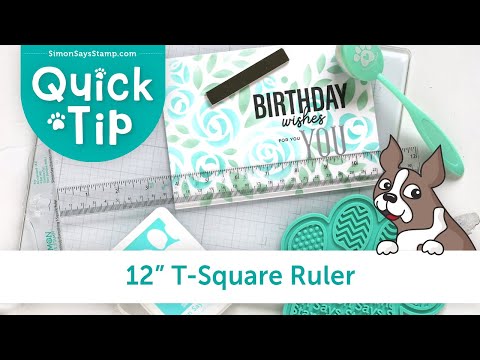 Simon Says Stamp Pawsitively Everything 12 Inch T Square Ruler st0068
