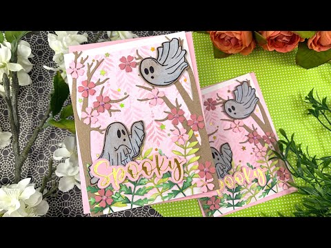 Simon Says Stamp! Trinity Stamps SPOOKY Hot Foil And Cut Die Set tmd-156
