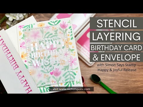 Simon Says Stamp! Simon Says Stamp Stencils LAYERED FLOWERS ssst221616