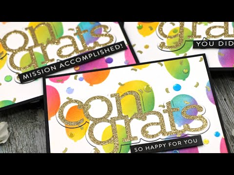 Simon Says Stamp! CZ Design EXTRA LARGE CONGRATS Wafer Die czd91