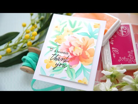 Simon Says Stamp! PinkFresh Studio BLOOMING PEONY Cling Stamp 182222