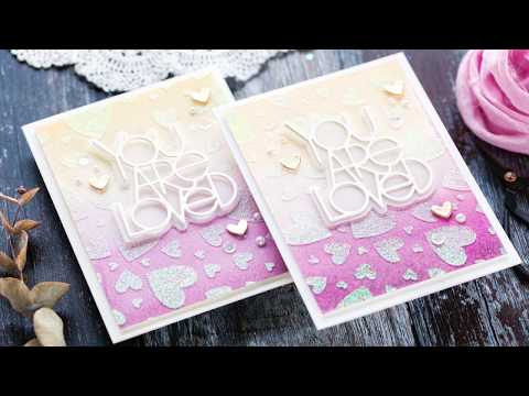 Simon Says Stamp! Simon Says Stamp Stencil TUMBLING HEARTS ssst121464