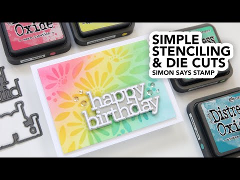 Simon Says Stamp! CZ Design Wafer Dies HAPPY BIRTHDAY czd82
