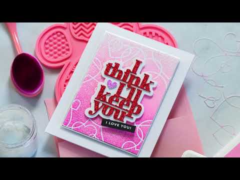 Simon Says Stamp! Simon Says Stamp Stencil TUMBLING OUTLINE HEARTS ssst221603