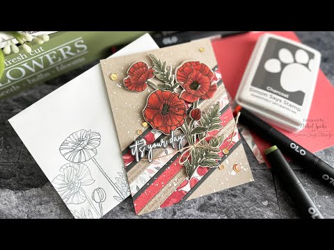 Simon Says Clear Stamps Poppy Perfection sss202517c *