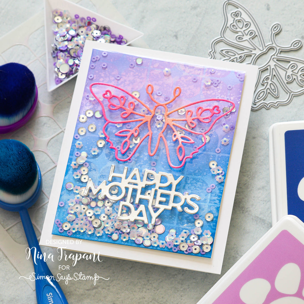 Simon Says Stamp Sequins Lilac Sparkle ls0423 Mother's Day Card | color-code:ALT04