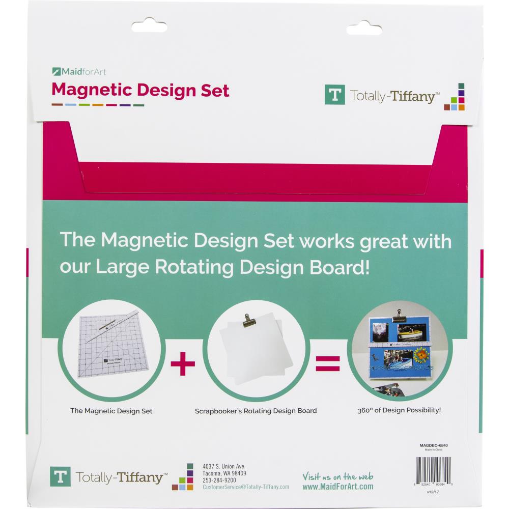 Totally Tiffany Magnetic Design Tool Set magdbo-6840 Back of the Pack