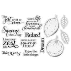 Crafter's Companion Live Your Zest Life Stamp And Die Set med-std-lyzl clear stamp images