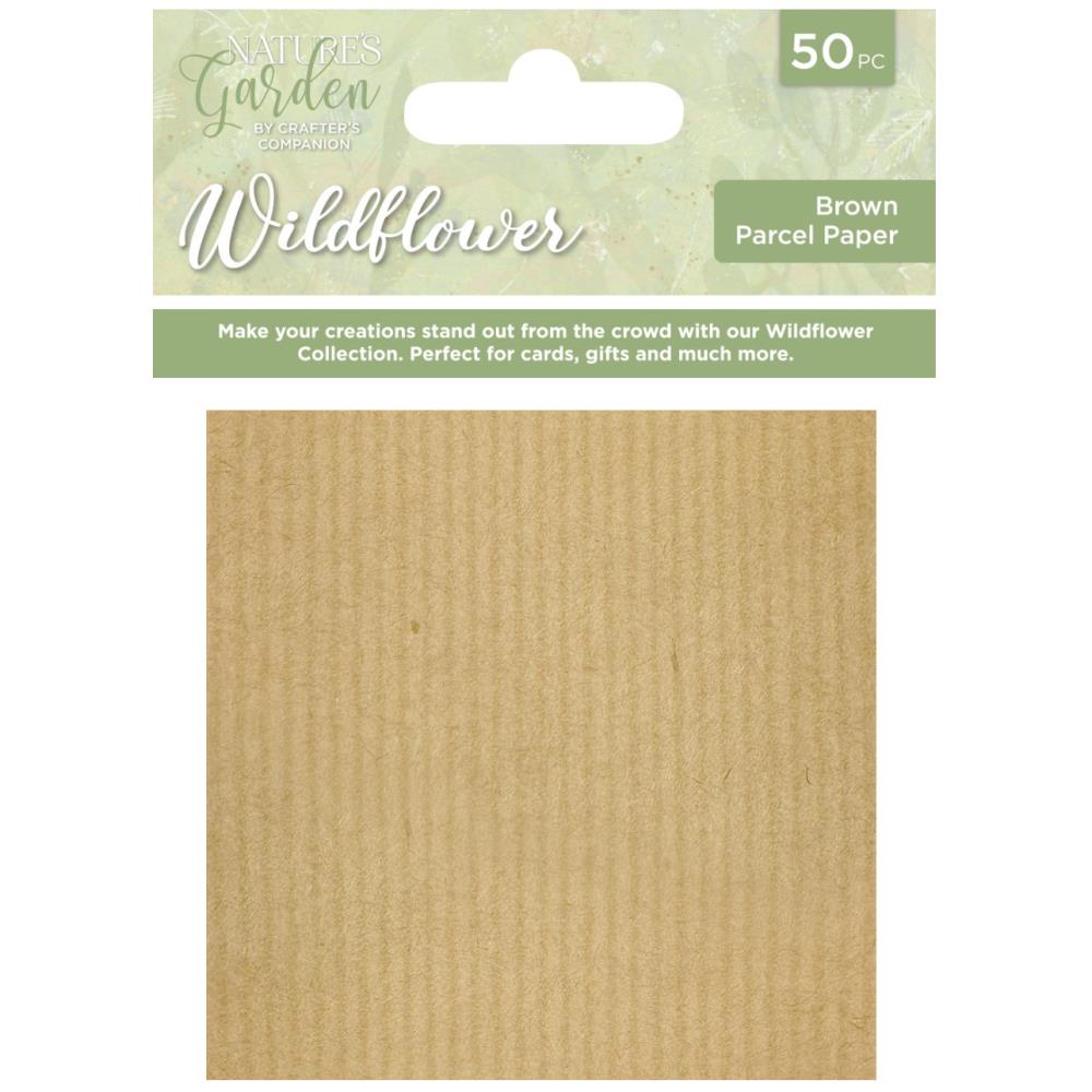 Crafter's Companion Wildflower Brown Parcel Paper ng-wild-bpp50