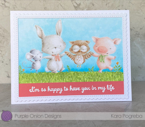Purple Onion Designs Together Cling Stamp pod1316 I'm so happy to have you in my life card