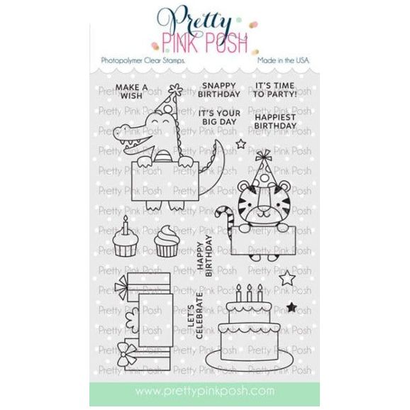 Pretty Pink Posh BIRTHDAY SIGNS Clear Stamps