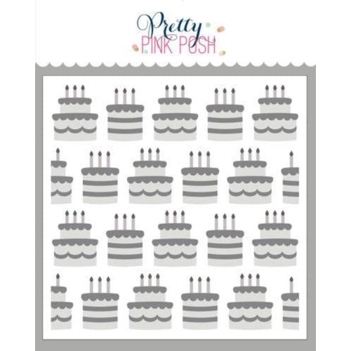Pretty Pink Posh LAYERED BIRTHDAY CAKE Stencils