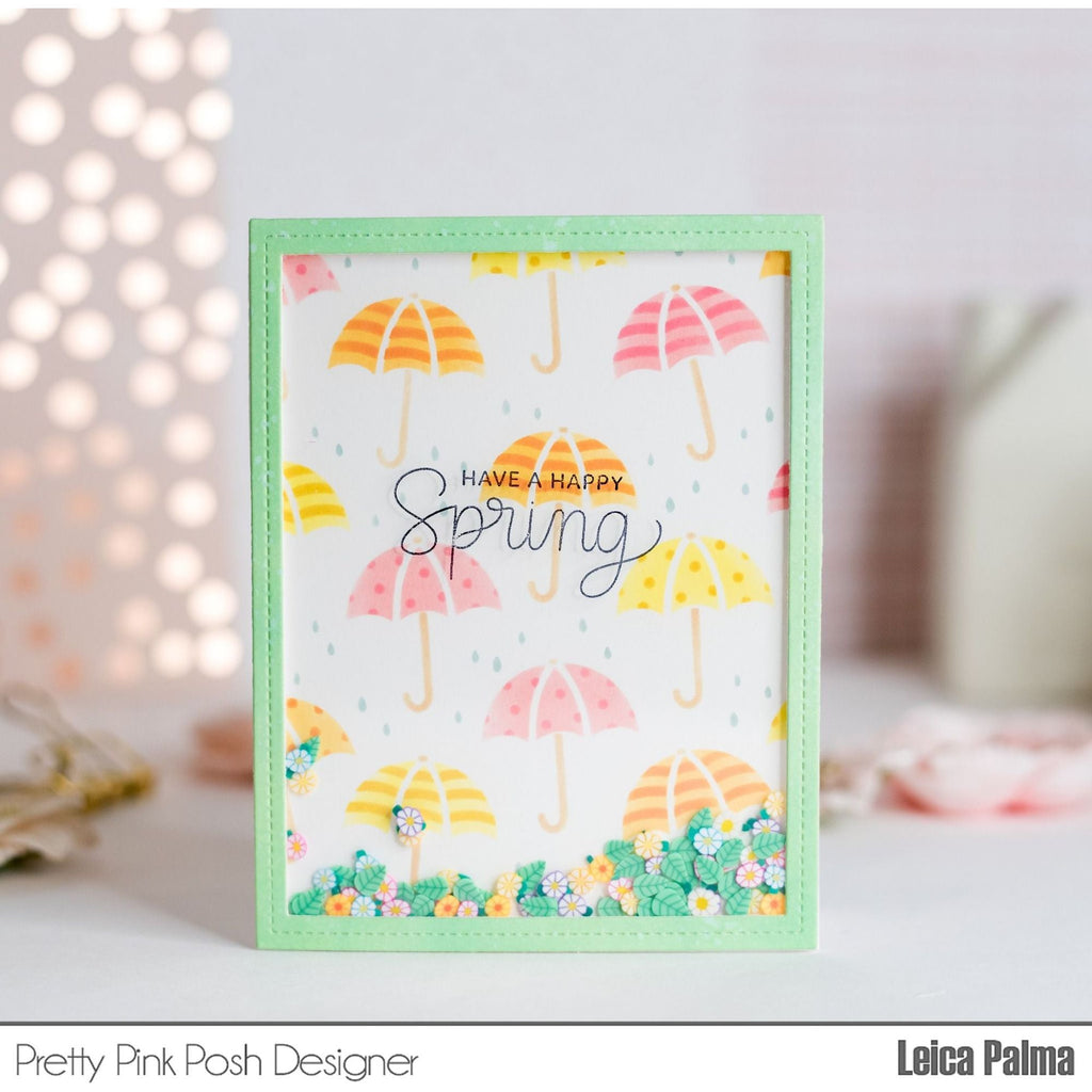 Pretty Pink Posh Layered Umbrellas Stencils Umbrellas