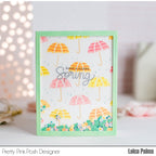 Pretty Pink Posh Layered Umbrellas Stencils Umbrellas