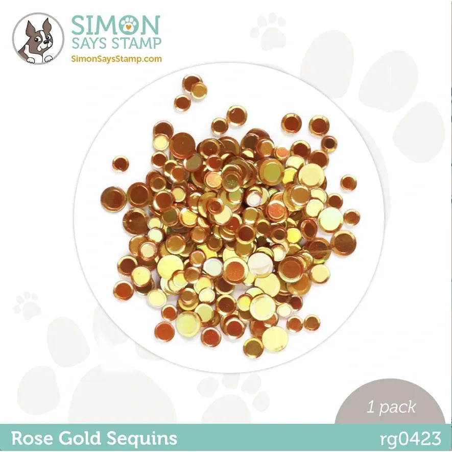 Simon Says Stamp Sequins Rose Gold rg0423 Beautiful Days