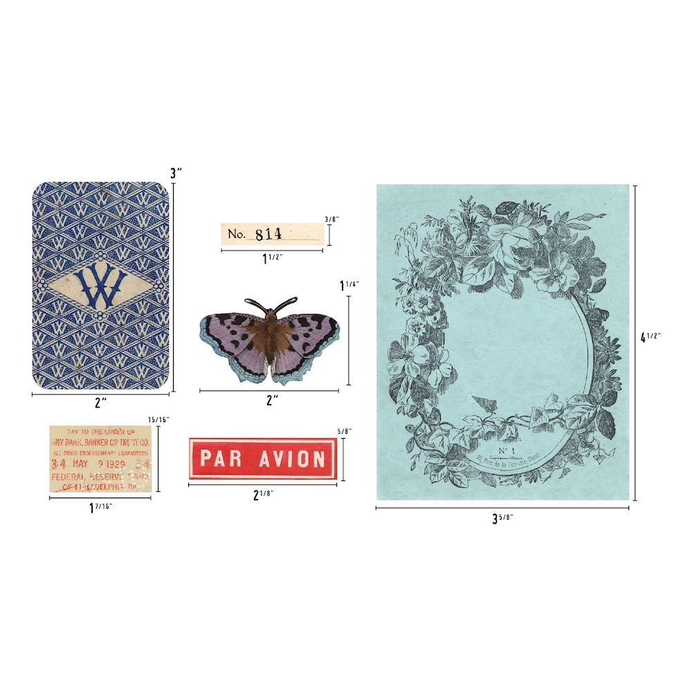 Tim Holtz Idea-ology PALETTE Ephemera Pack th94317 - Measurements 