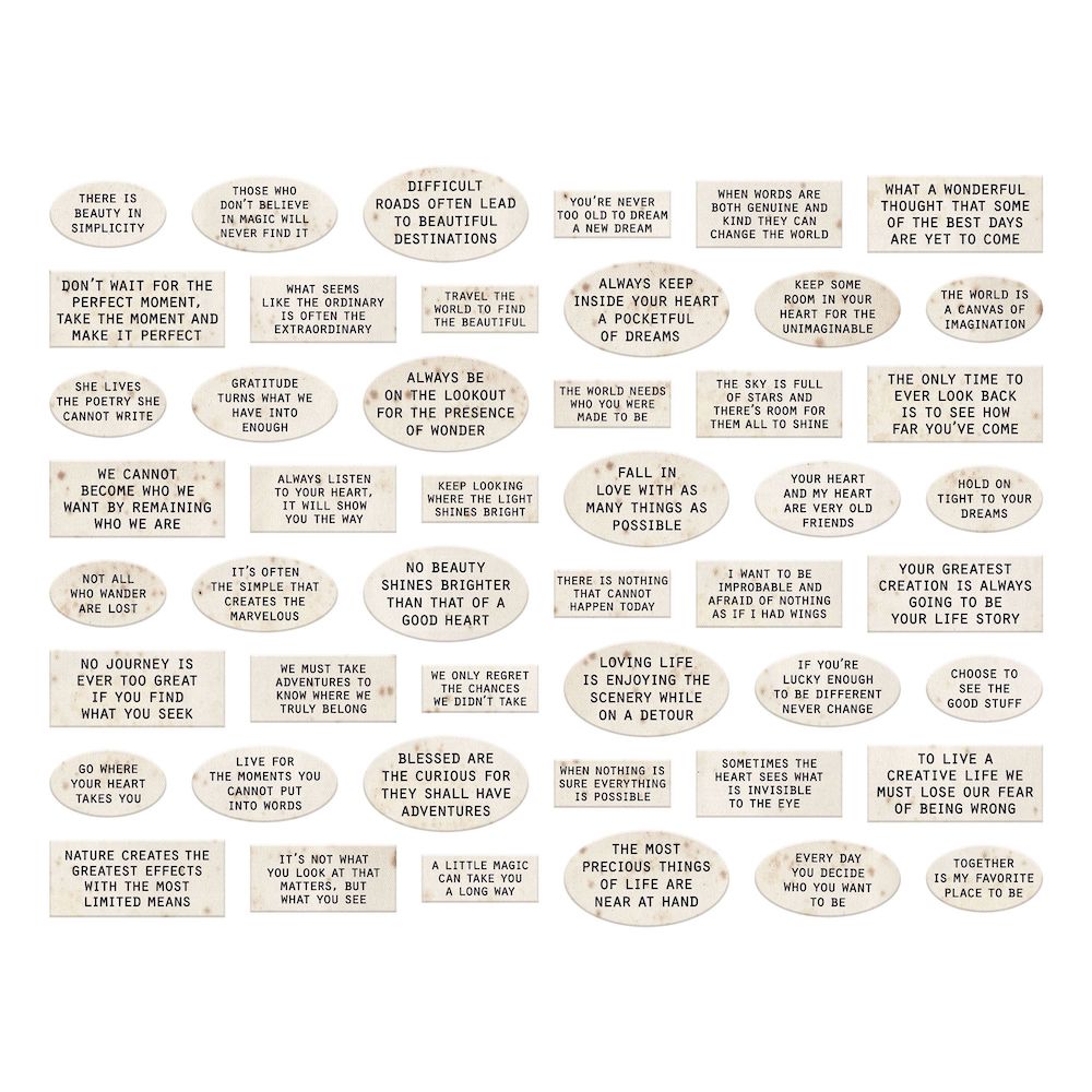 Tim Holtz Idea-ology QUOTE CHIP LABELS th94320 - Product Display
