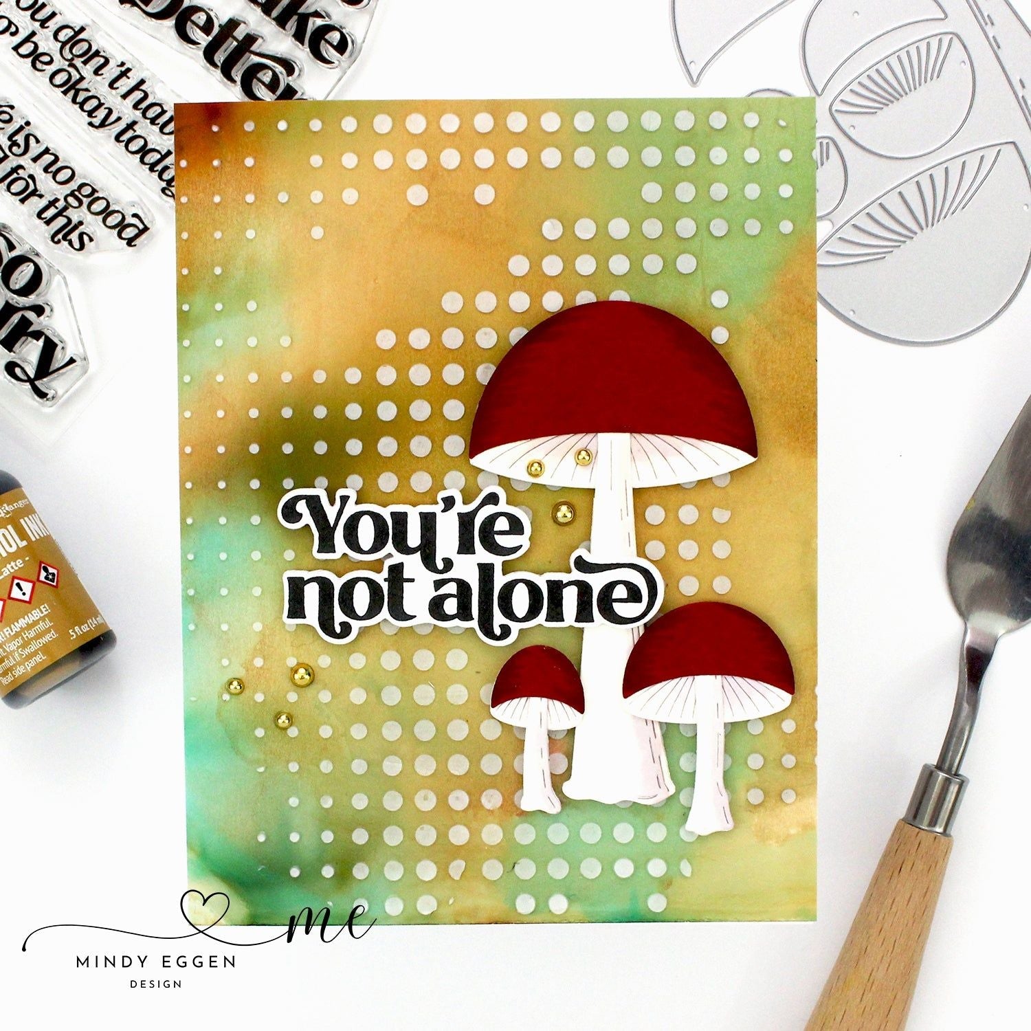 Simon Says Stamp Mushroom Stems Wafer Die s782 Not Alone Mushrooms Card | color-code:ALT05