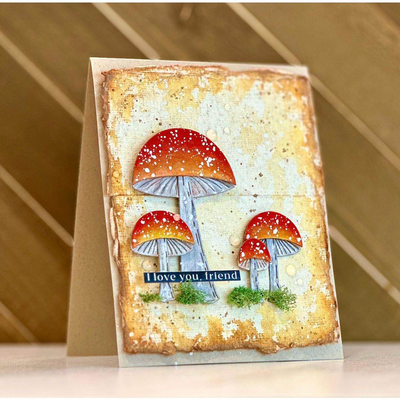 Simon Says Stamp Mushroom Stems Wafer Die s782 Mushrooms Card | color-code:ALT08