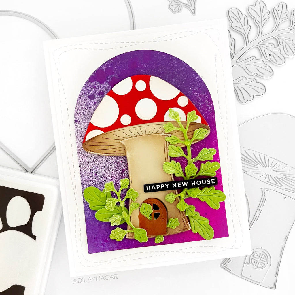 Simon Says Stamp Mushroom House Wafer Die s783 Mushroom New House Card | color-code:ALT04