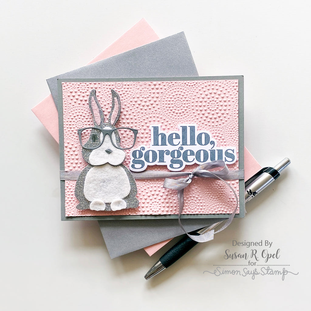 Simon Says Stamp Layered Bunny Wafer Die s784 Hello Card | color-code:ALT03