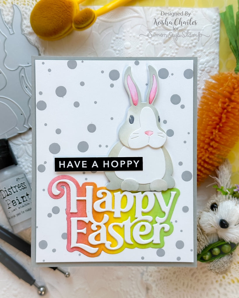 Simon Says Stamp Layered Bunny Wafer Die s784 Easter Card | color-code:ALT04