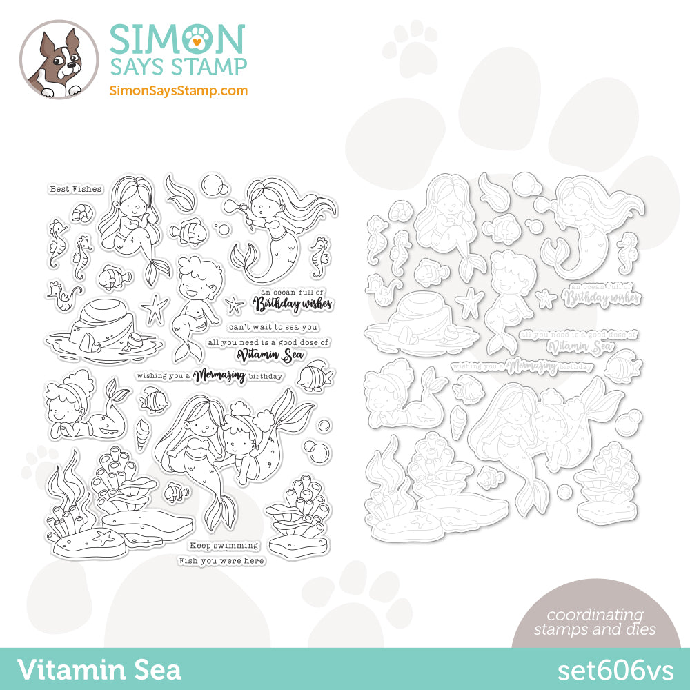 Simon Says Stamps and Dies VITAMIN SEA set606vs Be Creative