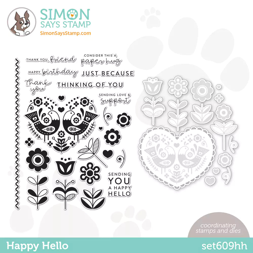 Simon Says Stamps and Dies Happy Hello set609hh Just For You