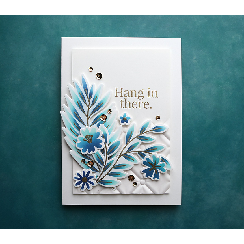 Simon Says Stamp Stencil FANTASTIC FLOWERS ssst221670c Dramatic Flowers Encouragement Card | color-code:ALT01