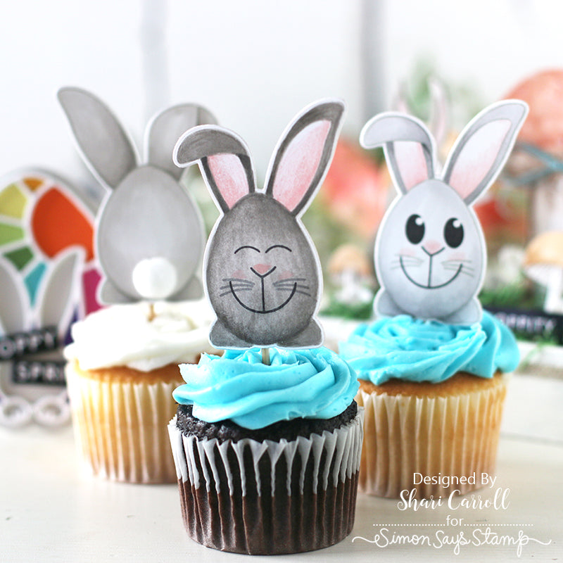 Simon Says Stamps and Dies Hippity Hoppity set613hh Bunny Cupcake Toppers | color-code:ALT01