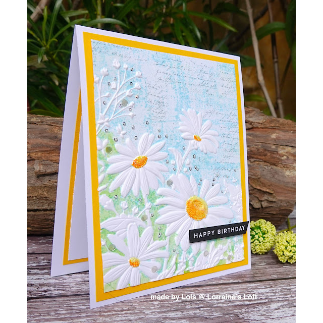 Fresh Daisies Embossing Folder Birthday Card | color-code:ALT01