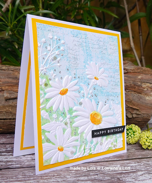 Fresh Daisies Embossing Folder Birthday Card | color-code:ALT01