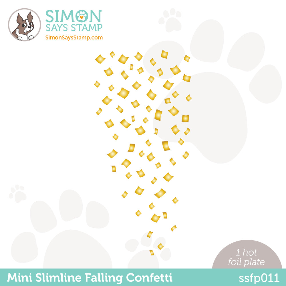 Simon Says Stamp MINI SLIMLINE FALLING CONFETTI Hot Foil Plate ssfp011 Be Creative