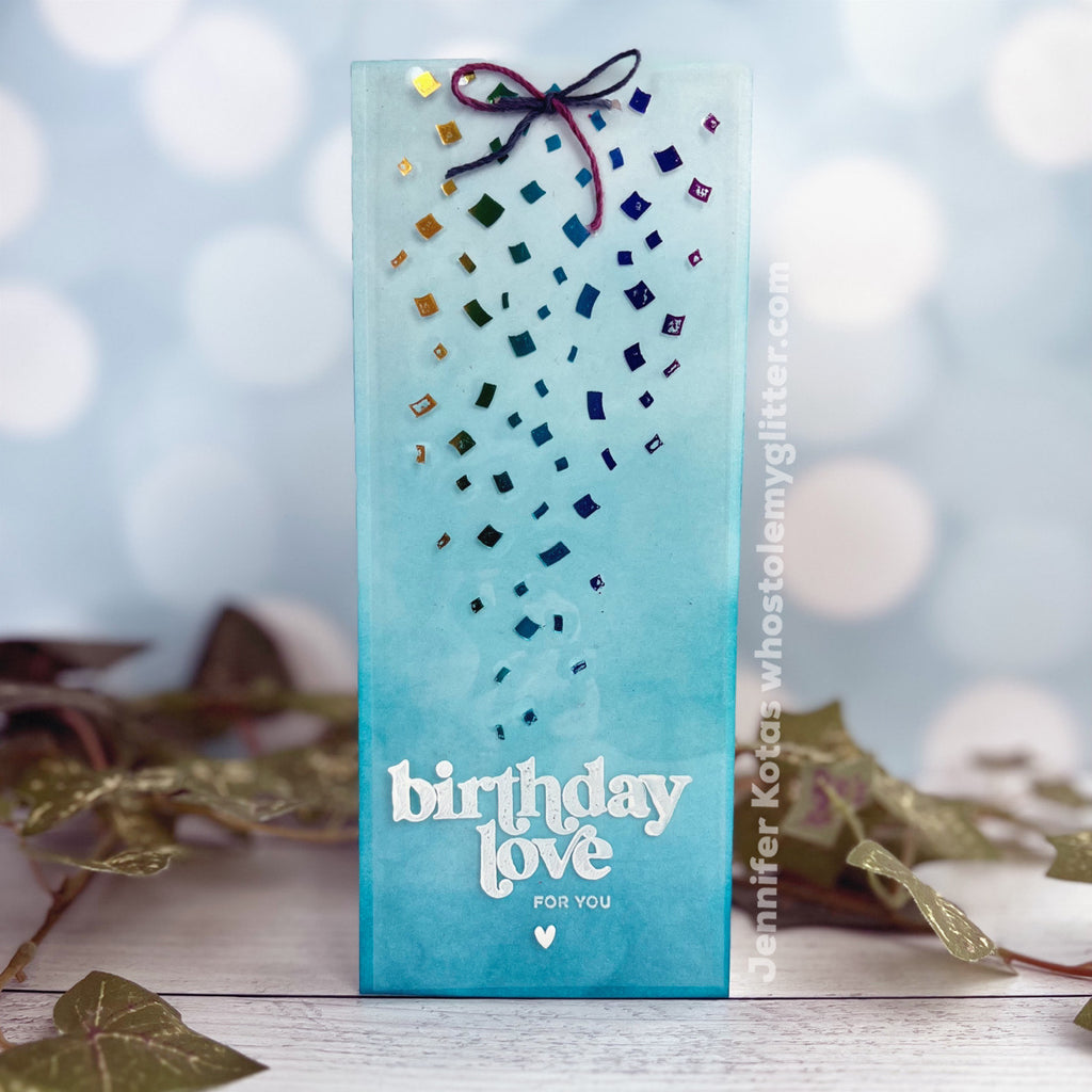 Mini Slimline Falling Confetti Birthday Card | color-code:ALT03