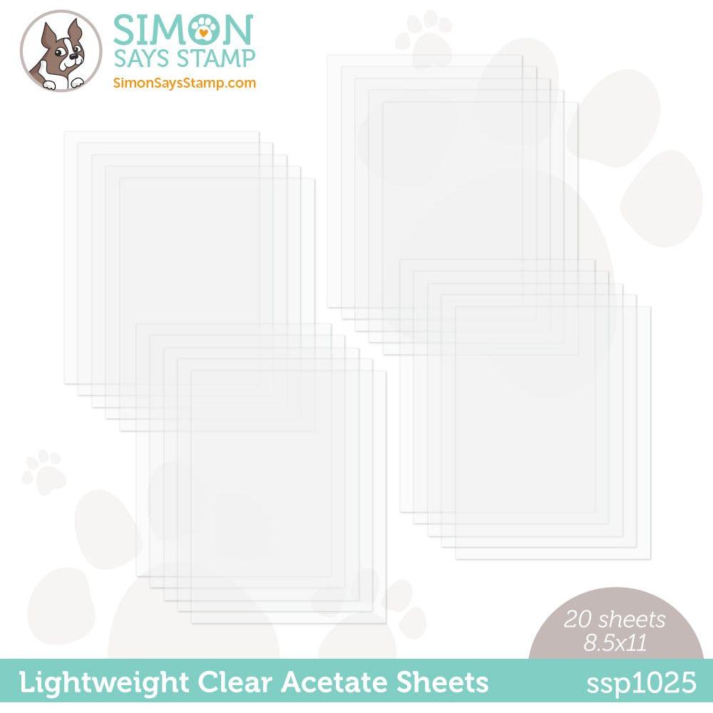 Simon Says Stamp CLEAR ACETATE SHEETS 20 pack ssp1025 Be Creative