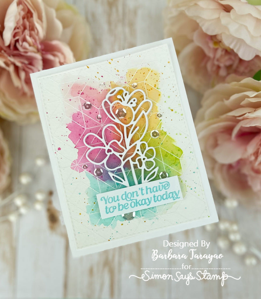 Simon Says Cling Stamps Quilted sss102638 Encouragement Card | color-code:ALT14