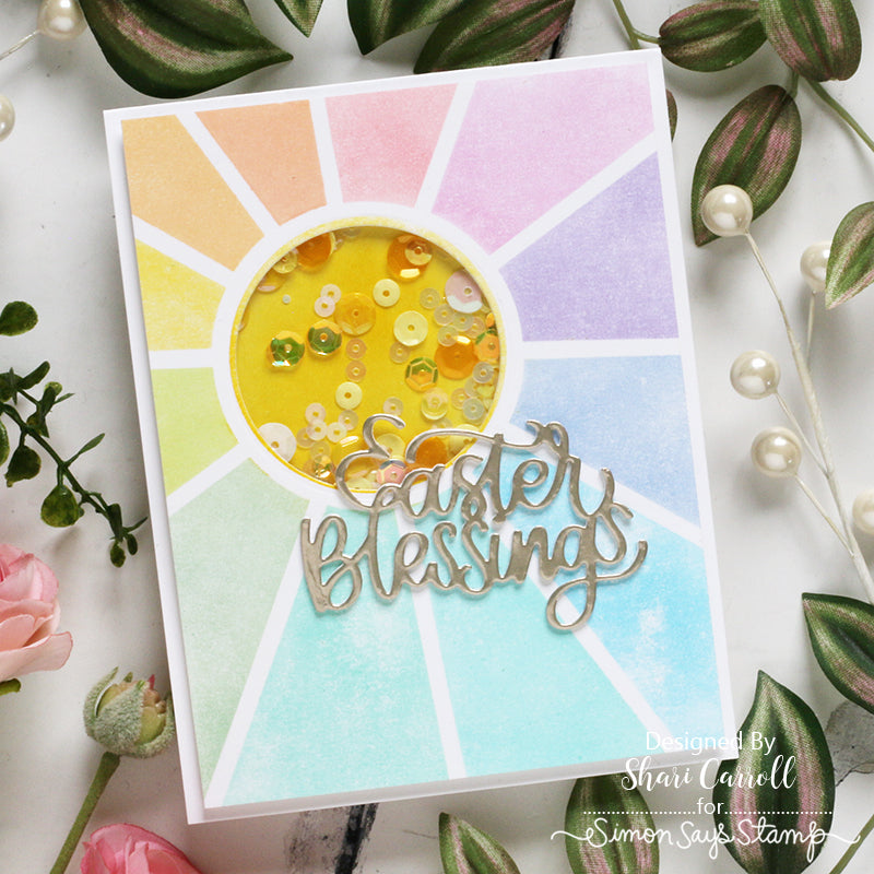 Simon Says Cling Stamps Sunshine Background sss102675 Easter Blessings Card | color-code:ALT02
