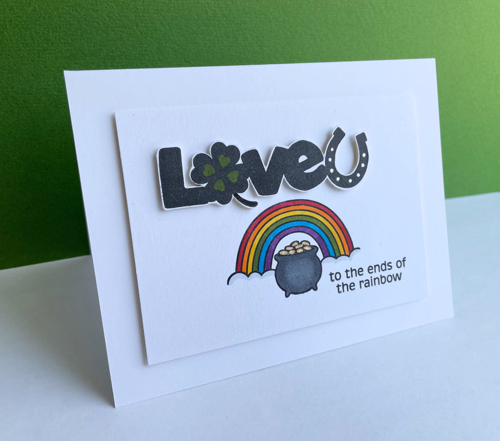 Simon Says Clear Stamps END OF THE RAINBOW sss102677 Love U Card | color-code:ALT04