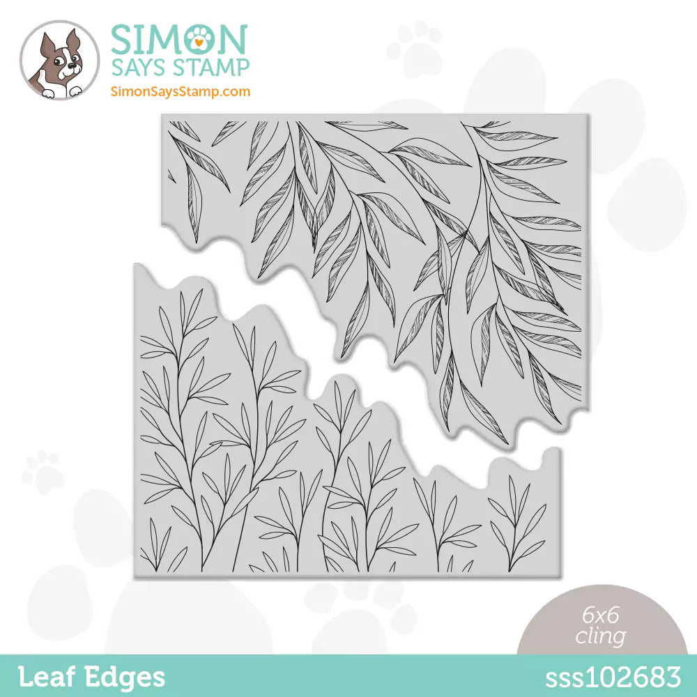 Simon Says Cling Stamps Leaf Edges sss102683 Just For You