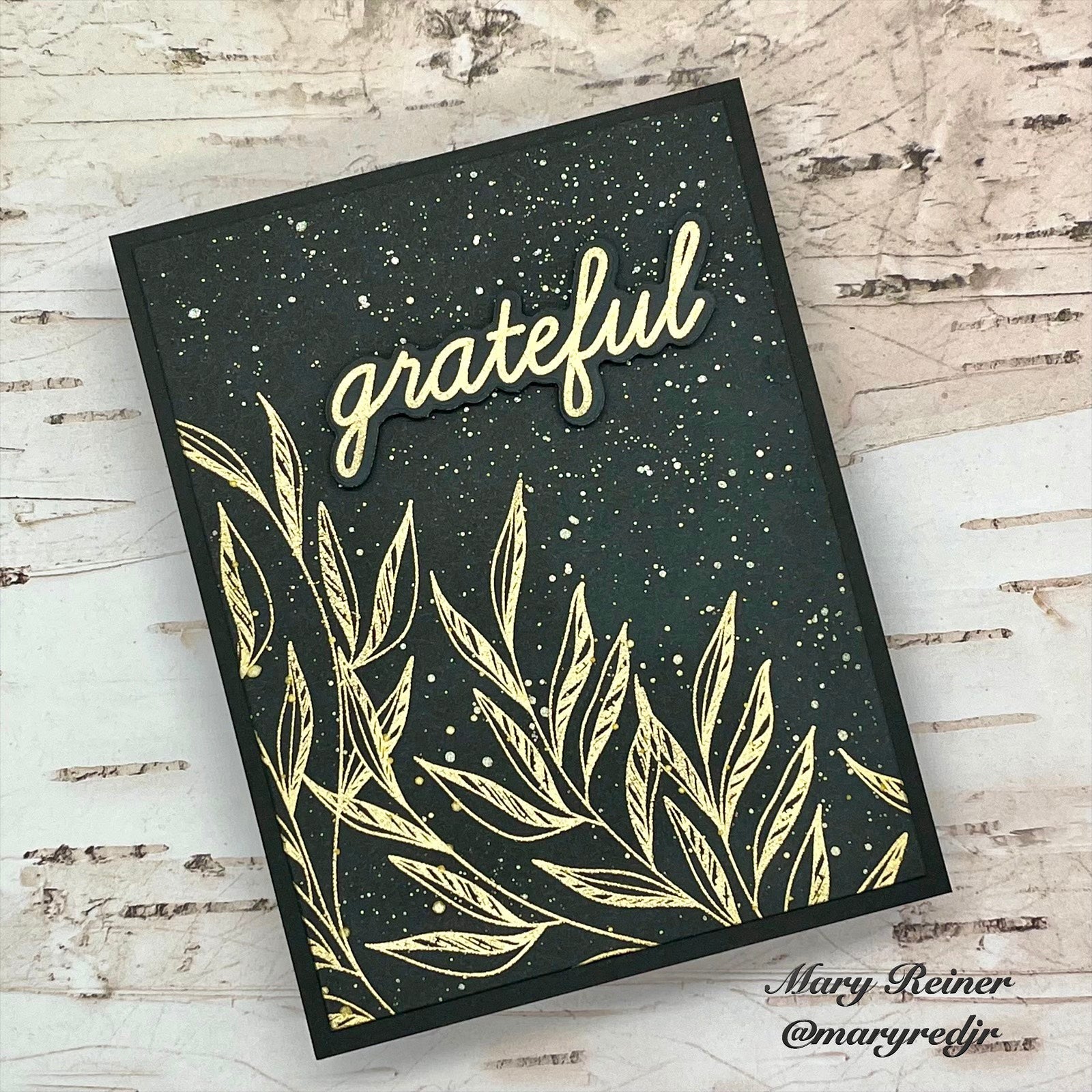 Simon Says Cling Stamps Leaf Edges sss102683 Grateful Card | color-code:ALT05