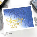 Simon Says Cling Stamps Leaf Edges sss102683 Sending Love Card | color-code:ALT06
