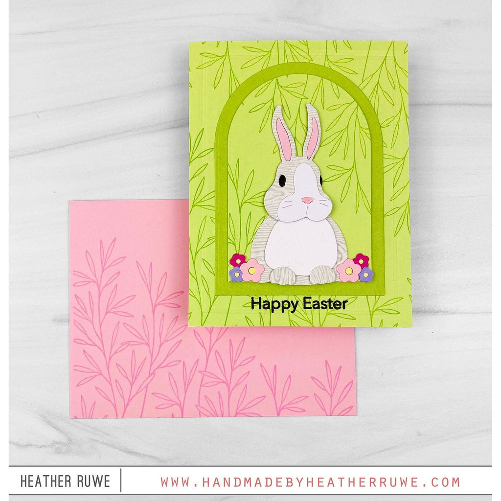 Simon Says Cling Stamps Leaf Edges sss102683 Easter Bunny Card | color-code:ALT08