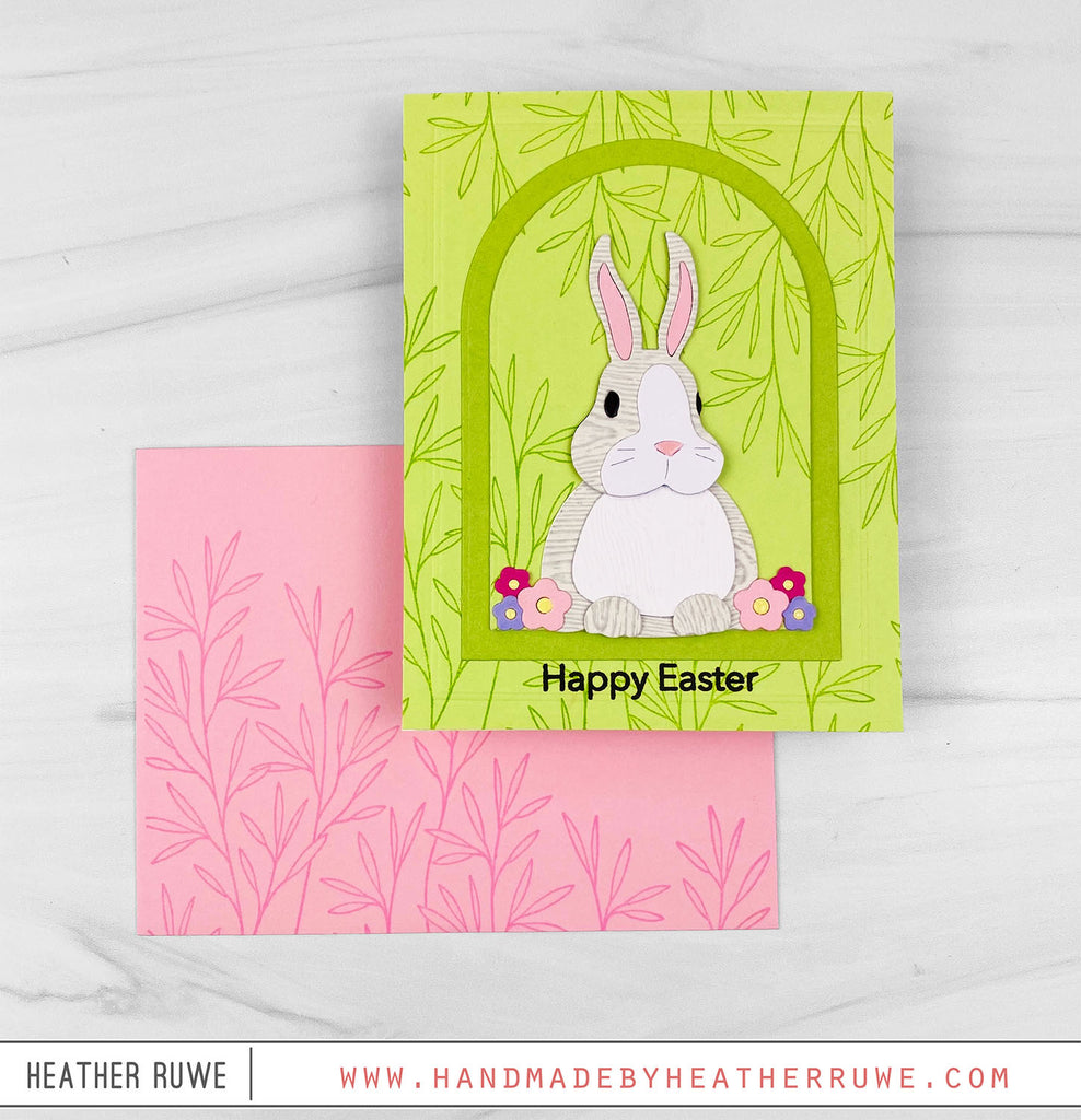 Simon Says Cling Stamps Leaf Edges sss102683 Easter Bunny Card | color-code:ALT08