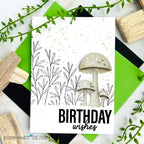 Simon Says Cling Stamps Leaf Edges sss102683 Birthday Card | color-code:ALT09