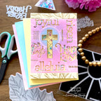 Simon Says Cling Stamps Leaf Edges sss102683 Easter Card | color-code:ALT10