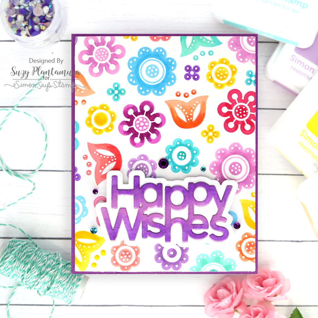 Happy Wishes Floral Background | color-code:ALT08